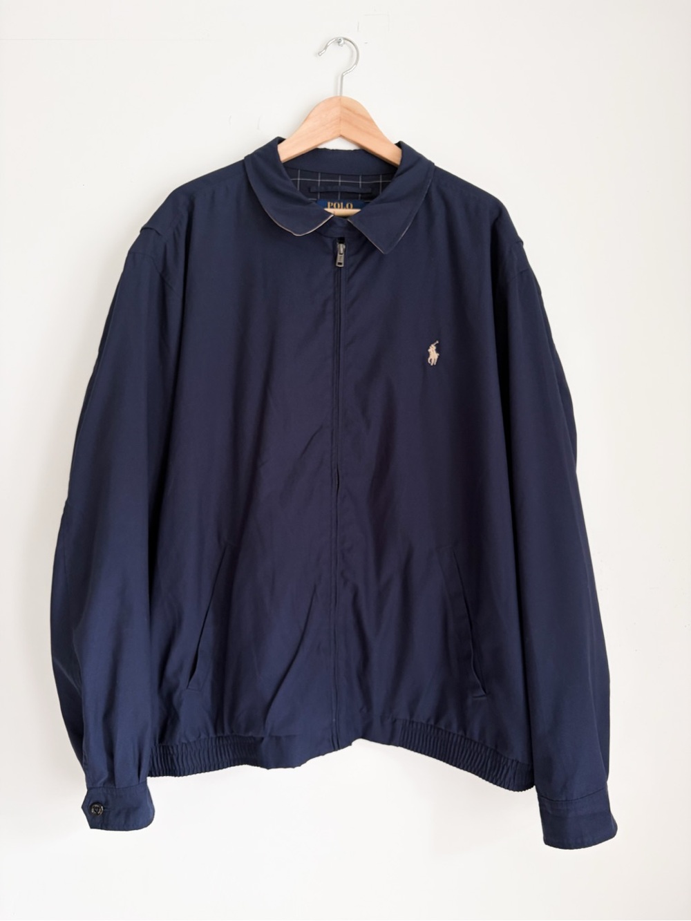 Polo by Ralph Lauren Men's Navy Zip-Front Harrington Jacket, Size XXL